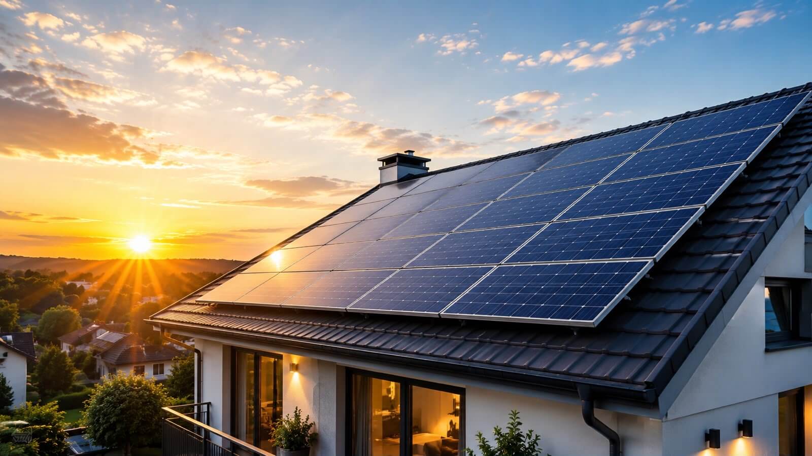 Grid-connected rooftop solar array by Rochish Solar